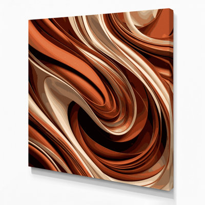Digital Abstraction 2 Brown Canvas Wall Art