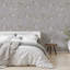 Zen Floral Metallic Wallpaper Double Roll-1884634352