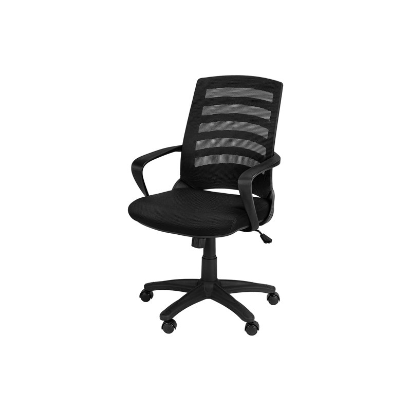 Office Chair, Adjustable Height, Swivel, Ergonomic, Armrests, Computer Desk, Work Mesh Metal, Contemporary, Modern