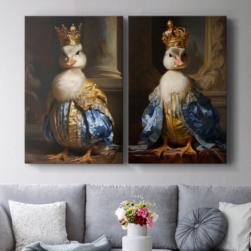 ANIMALS Series CCV - Toile tendue avec châssis de qualité supérieure - Prêt à être accroché, 18" H x 24" W