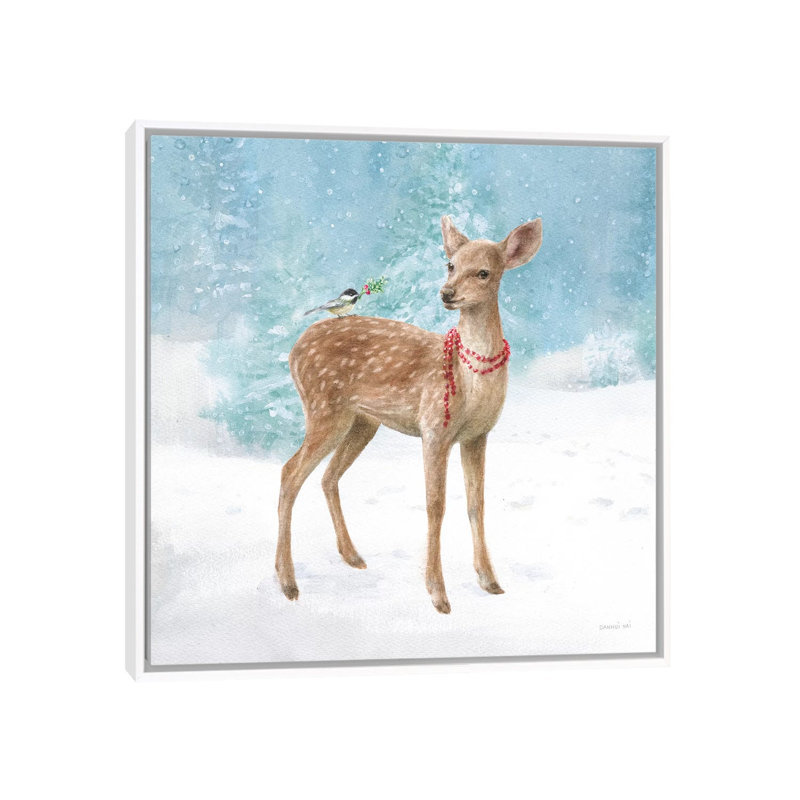 «Woodland Celebration VI» par Danhui Nai - reproduction d'art, H 18 po x l 18 po x 1,5 po, Toile blanche encadrée