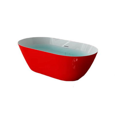 63'' x 29.5'' Freestanding Soaking Acrylic Bathtub