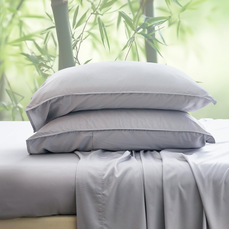 Ensemble de literie 100% rayonne de bambou, refroidissement pour les dormeurs chauds, ensemble de draps doux et respirant, poches profondes de 15 po, draps luxueux pour hôtel
