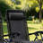 Complete Set Of Black Steel Mesh Zero Gravity Recliners Angle Adjustable With Pillow And Multi‑functional Cup Holder Tray
