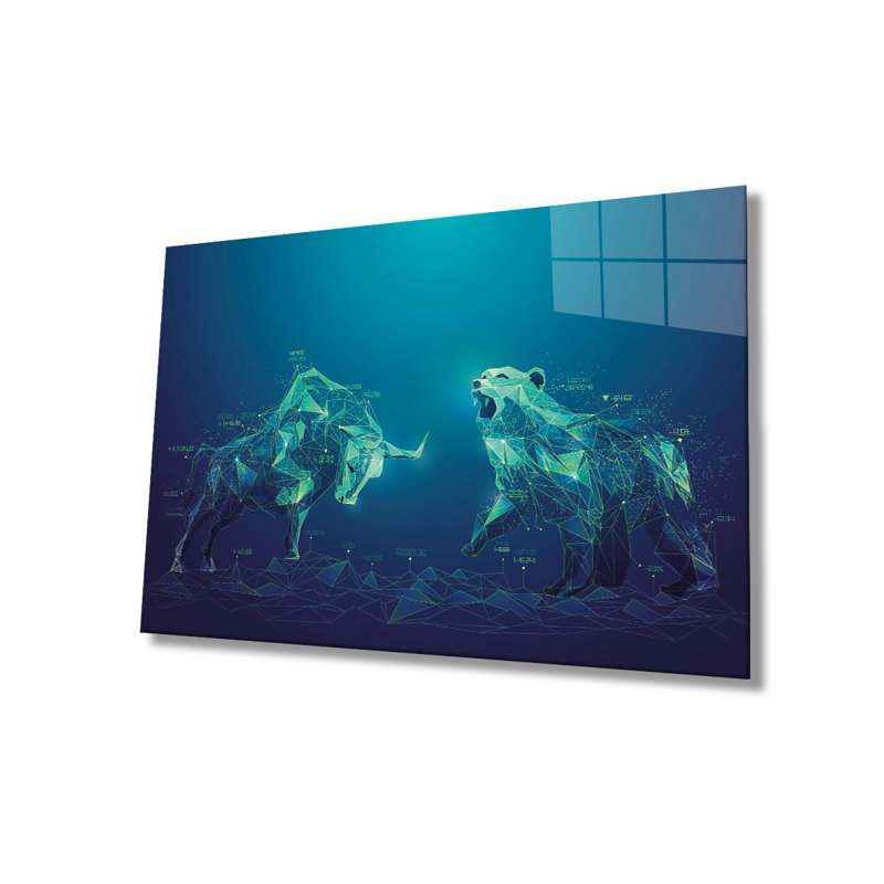 Peinture élégante en verre trempé décoratif, 27,6 po x 43,3 po | 100% verre trempé, épaisseur: 0,16 pouce | Superbe décoration intérieure pour le salon, le bureau ou la galerie | Pièce d'art unique, durable et élégante
