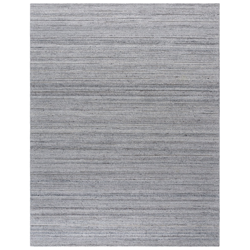 Natura 461 Hand Woven Wool/Cotton No Pattern Rug in Gray, Rectangle 8' x 10'