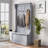 38" 3-In-1 Entryway Hall Tree With Storage Bench, Coat Rack With Four Hooks And Shoe Storage, Gray-1075560302