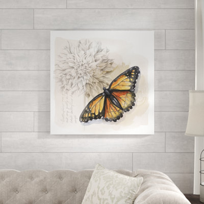 Shadow Box Butterfly I by Grace Popp - Wrapped Canvas Print