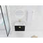Bathroom Vanity With Ceramic Basin & Side Cabinet - Black Chestnut, Modern Assembly Unit 28" And Instrument