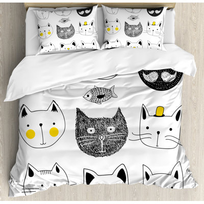 Cat Modern & Contemporary Duvet Cover