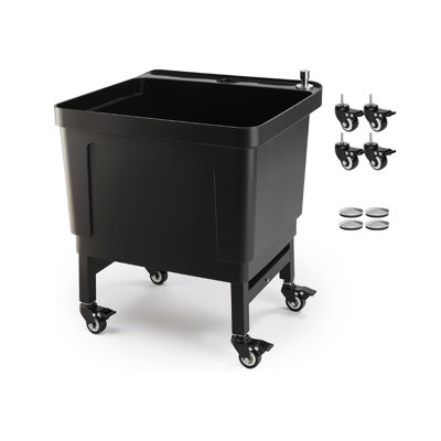 Lavabo en plastique avec roulettes