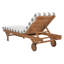 Chaise longue simple inclinable en eucalyptus avec coussins 78,70 po Jivera-344942716-509447736