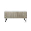 Meuble-lavabo double en acacia rustique l 72 po x P 20 po avec plateau en marbre de culture-365894978