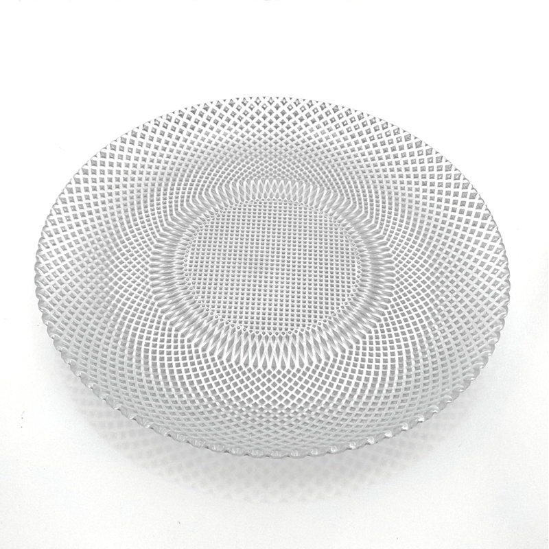 Assiette plate en verre doré Marquis, Silver
