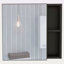 Pharmacie, trois tablettes internes, une porte, deux tablettes externes-151537186