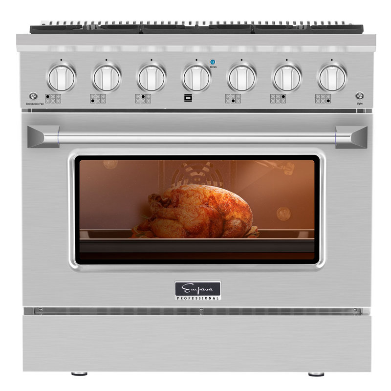 Empava 36" 5.2 Cubic Feet Slide-In Range