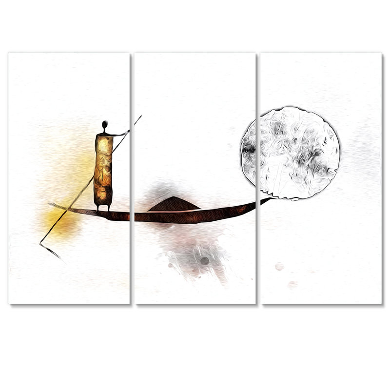 Reproduction d'art mural rétro sur toile de village africain rétro, H 32 po x l 48 po x P 1 po