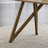 70" Rectangular Walnut Oak Geometric Cross Base Dining Table