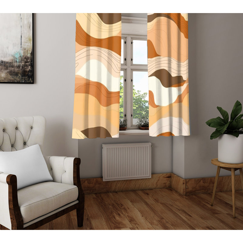 Paire de rideaux semi-transparents en polyester Bethzaira, L 20 po x L 61 po