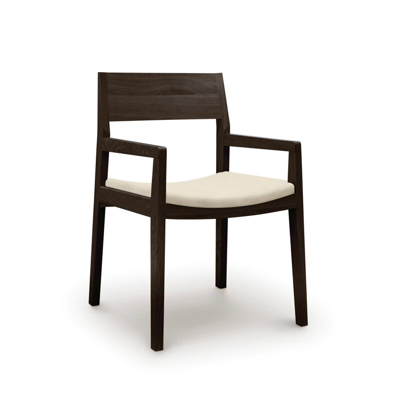 Iso Microsuede Arm Chair, Onyx Microsuede, Smoke Cherry
