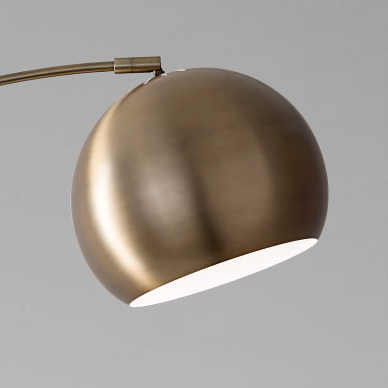 Lampe sur pied arquée Noland, Blanc