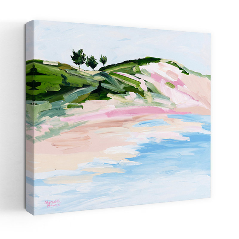 Art côtier abstrait Sandy Bay, H 36 po x l 36 po