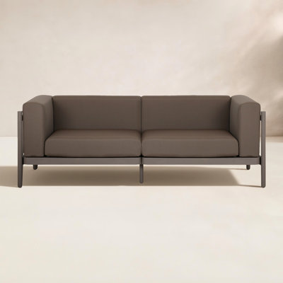 Metaza 74" Wide Outdoor Loveseat with Cushions