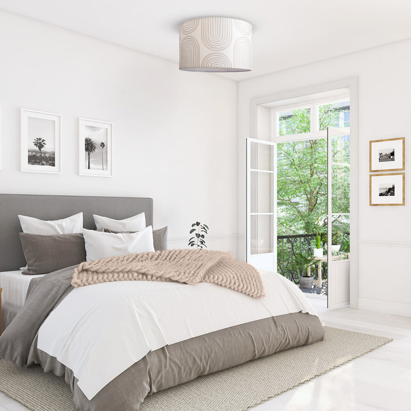 Pawleys Fabric Flush Ceiling Light