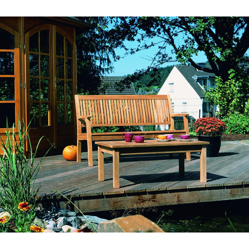Monaco Outdoor Teak Bench, 36" H x 57" W x 25" D