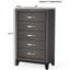Mobilier de chambre à coucher de style contemporain à deux tons avec pieds en bois et barre de nickel de style contemporain-811645911