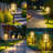 Solar Pathway Lights Outdoor, 2X Bigger & Brighter Solar Lights Outdoor Waterproof, Over 15 Hours Outdoor Solar Garden Lights, Auto On/off Solar Lights For Outside Pathway Yard Walkway Driveway Patio