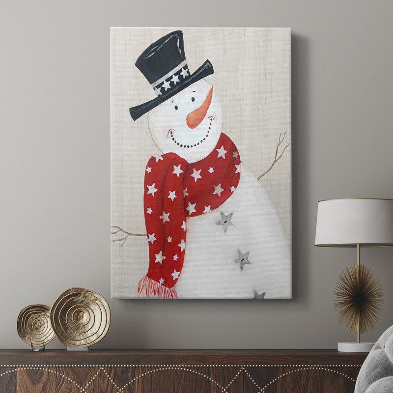 Bonhomme de neige festif I - galerie sur mesure, H 12 po x l 8 po