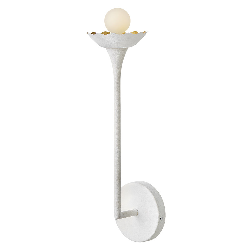Darla Medium Single Light Exposed Bulb Floral Wall Sconce