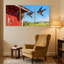 «Birds Red Barn Swallows», ensemble de 3 impressions sur toile-1136219151