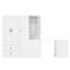 Armoire-penderie multifonctionnelle avec bureau pliable-450194023