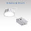 DEL encastrée 4 po, 12 W, angle de faisceau de 36 degrés, 5 CCT sélectionnable, intensité variable 0-10 V, 120-277 V