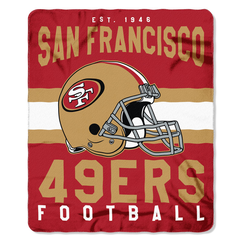 NFL Throw Blanket, Red/Gold, San Francisco 49ers