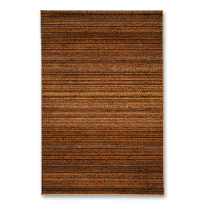 Tapis brun tissé à motif traditionnel lavable Mosso, 4 pi 11 po x 7 pi 7 po