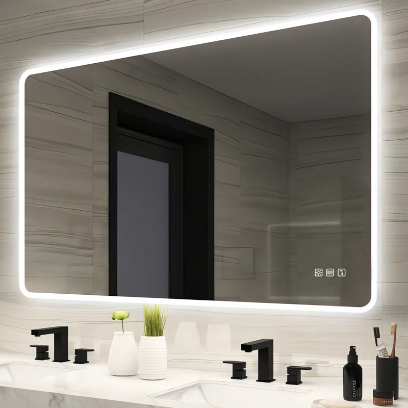 Illuminez votre salle de bain avec notre miroir Bluetooth DEL, 28 po x 40 po