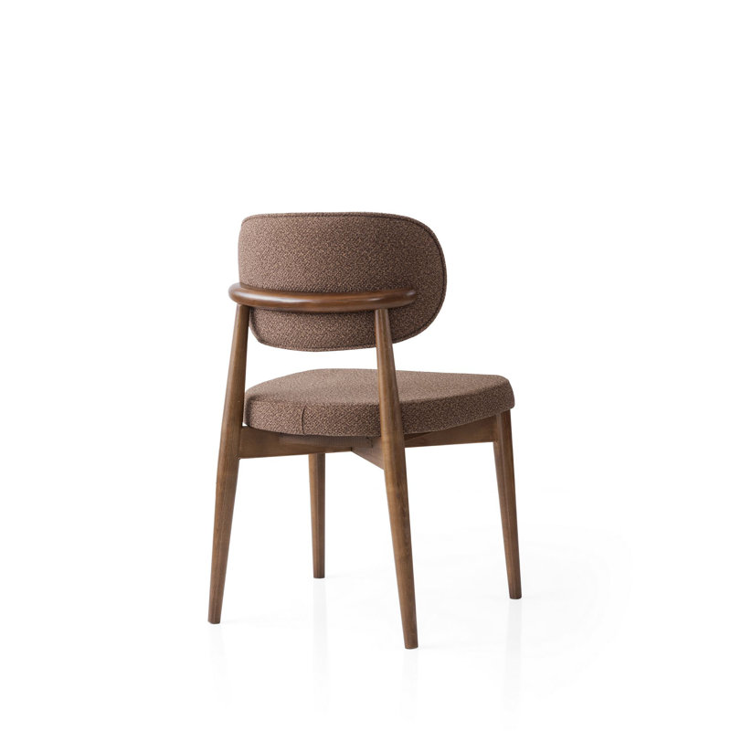 Modern Brown Chair, 100% Beech Wood Frame, Plywood Seat & Back, 21.7 x 29.5 x 19.7 inches | Supports Up to 386 lbs | Stylish Solid Color Design for Home, Office & Dining Spaces, Durable & Elegant