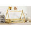 Lit de sol en forme de tente, lit plateforme avec garde-corps, lattes et porte-118005197