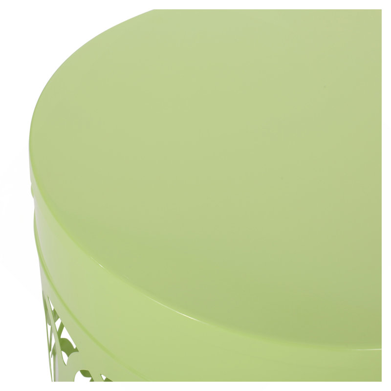 Outdoor Metal End Table -Large, Green