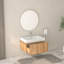 Meuble-lavabo de 30 po avec lavabo et lavabo intégré, fixé au mur en couleur, minimaliste moderne pour les petites salles de bain, conception d'espace, lavabo, armoire en contreplaqué, poignées, installation rapide - bricolage - installation-581972784