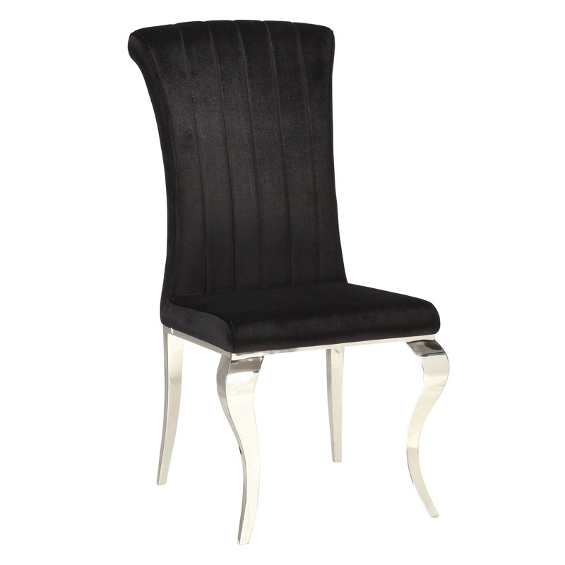 Chaise d'appoint rembourrée en velours Abbie