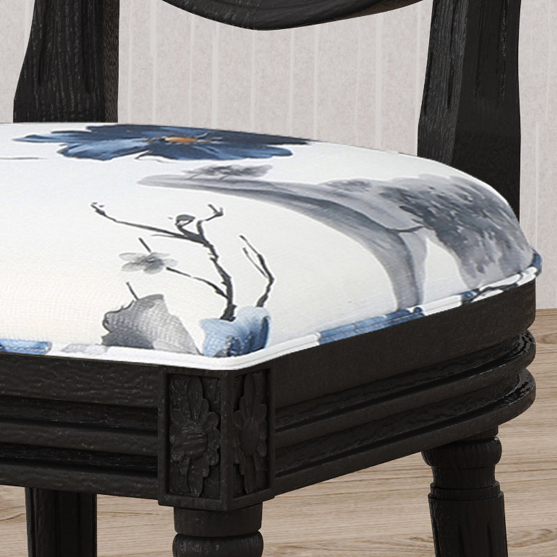 Herma 19.75'' H Fabric Upholstered Side Chair, Floral Print
