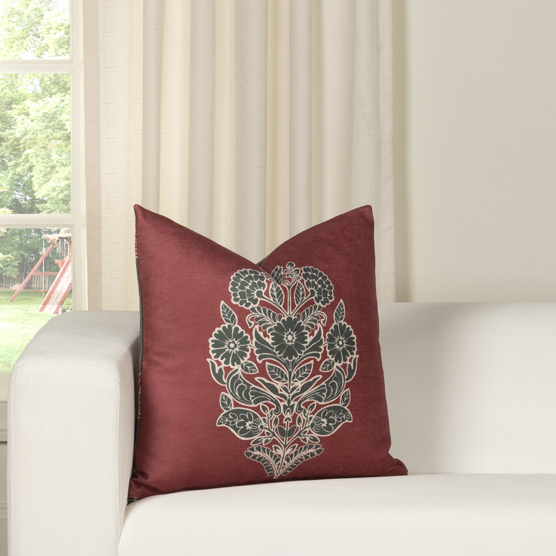 Frony 20" x 20" Throw Pillow, Red
