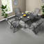 Ensemble de table à manger contemporain en métal de style rétro avec chaises ergonomiques pour patio