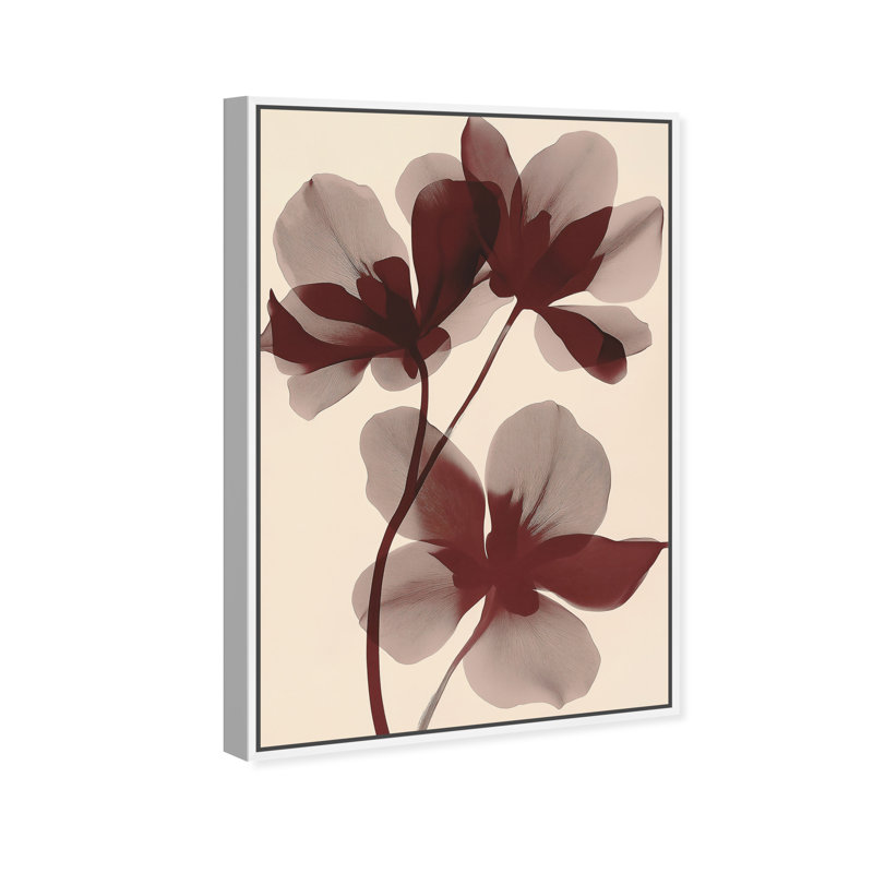 Crimson Coastline III Canvas Abstract Print by Oliver Gal, Black Frame, 10 x 15, 55"H x 37"W, White Frame