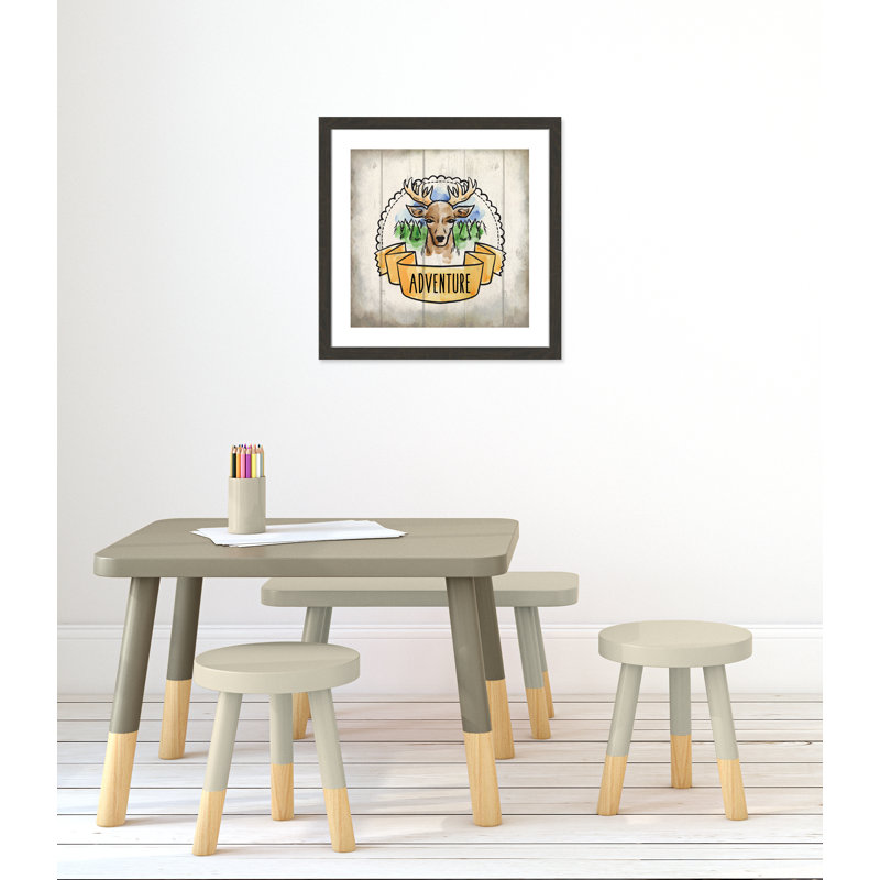 Adventure is out There 1, art encadré, H 22,5 po x l 22,5 po x P 0,6 po, Cadre plat à grain de bois noir