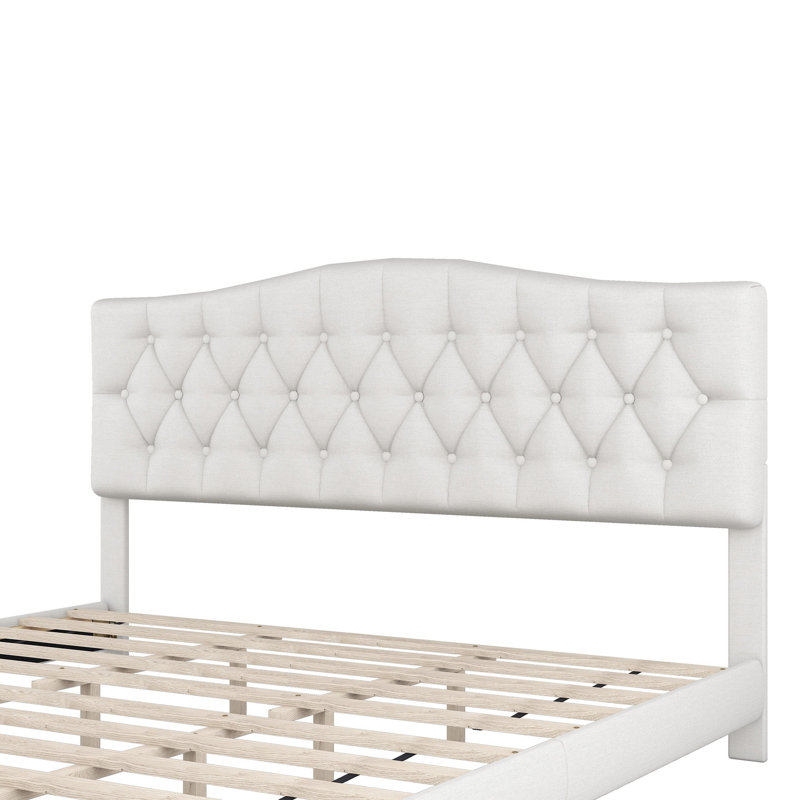 Lusia Upholstered Platform Bed,Bed Frame, King